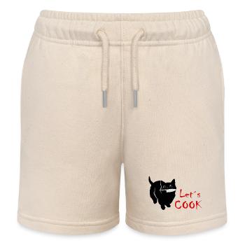 Couteau YANACAT Cat. Cuisine sucrée mais psychique - Short de jogging enfant bio Stanley/Stella - écru doux - Devant
