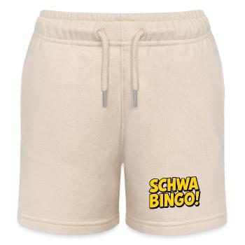 Schwabingo: Retro Wortwitz - Kinder Organic Joggingshorts Mini Bolter von Stanley/Stella - Natur - Vorne