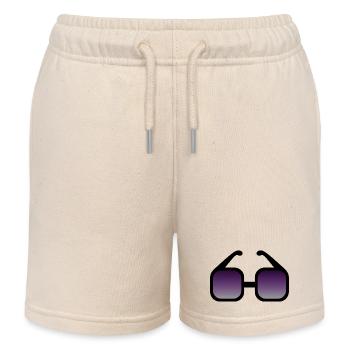 Black Gradient Sunglasses  - Kids Organic Sweat Shorts by Stanley/Stella - soft Ecru - Front
