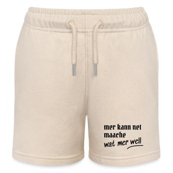 Cologne Saying Design Gift - Kids Organic Sweat Shorts by Stanley/Stella - soft Ecru - Front