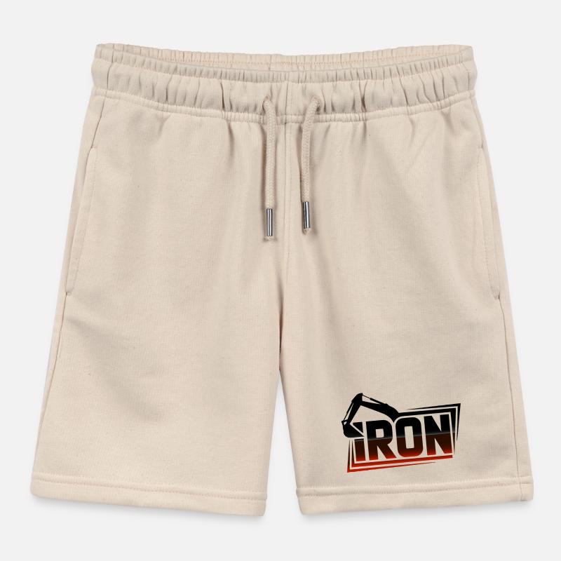 Crimson Gradient Bold Wordmark with Frame Kids Organic Sweat Shorts by Stanley/Stella