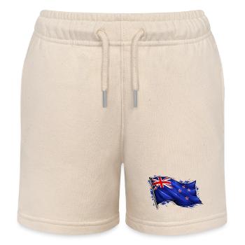 Neuseeland Fahne - Kinder Organic Joggingshorts Mini Bolter von Stanley/Stella - Natur - Vorne