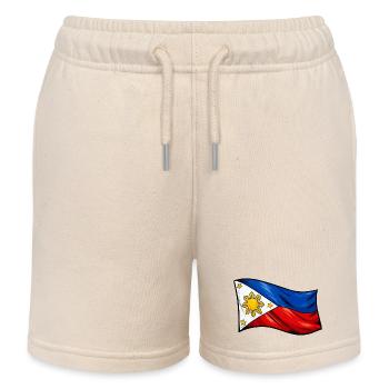 Philippinen Flagge Karikatur - Kinder Organic Joggingshorts Mini Bolter von Stanley/Stella - Natur - Vorne