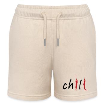 Chili Pepper Minimal Spicy Typografie Lebensmitteldesign - Kinder Organic Joggingshorts Mini Bolter von Stanley/Stella - Natur - Vorne