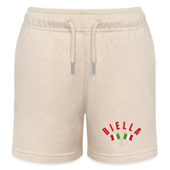 Biella Italian Flags - Kids Organic Sweat Shorts by Stanley/Stella - soft Ecru - Front