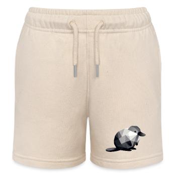 ornithorynque - Short de jogging enfant bio Stanley/Stella - écru doux - Devant