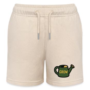 Watering Can Grow Gardening Gardener Plants - Kids Organic Sweat Shorts by Stanley/Stella - soft Ecru - Front