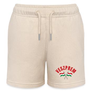 Veszprem Hungarian Flags  - Kids Organic Sweat Shorts by Stanley/Stella - soft Ecru - Front