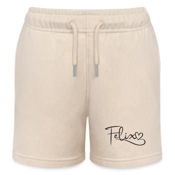Felix, nom, prénom, déco - Short de jogging enfant bio Stanley/Stella - écru doux - Devant