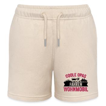 Coole Opas Fahren Wohnmobil Caravan Camper Womo - Kinder Organic Joggingshorts Mini Bolter von Stanley/Stella - Natur - Vorne