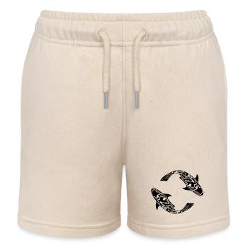 Deux poissons de carpe Koi Vector - Short de jogging enfant bio Stanley/Stella - écru doux - Devant