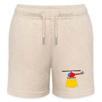 Hubschrauber Kinderparty - Kinder Organic Joggingshorts Mini Bolter von Stanley/Stella - Natur - Vorne