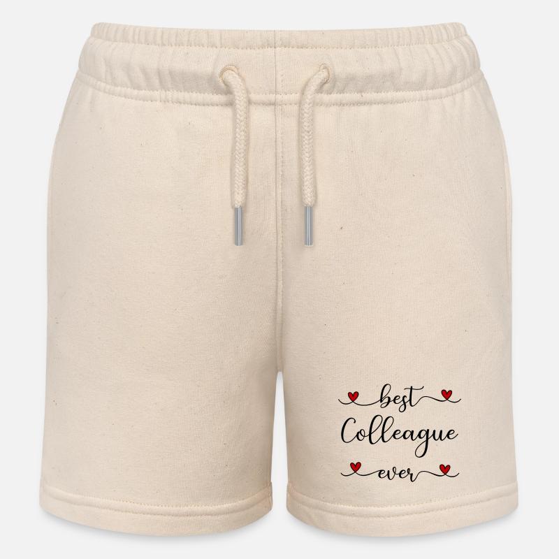 Collègue - Short de jogging enfant bio Stanley/Stella - écru doux