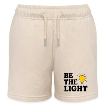Be the light - Kids Organic Sweat Shorts by Stanley/Stella - soft Ecru - Front