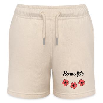 BONNE FÊTE. FÊTE DES MÈRES. FÊTE DES PÈRES. FÊTE - Short de jogging enfant bio Stanley/Stella - écru doux - Devant