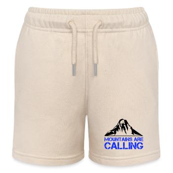 Mountains Mountains - Kids Organic Sweat Shorts by Stanley/Stella - soft Ecru - Front