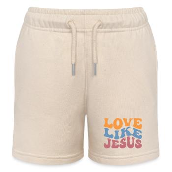 Love Like Jesus - Kinder Organic Joggingshorts Mini Bolter von Stanley/Stella - Natur - Vorne