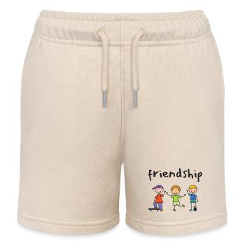 Zurück zur Schule - Kinder Organic Joggingshorts Mini Bolter von Stanley/Stella - Natur - Vorne