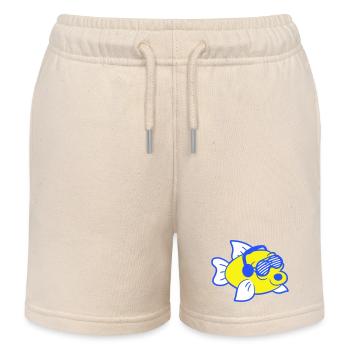 Party Milch Kuh Stier Nutztier Gesicht Music Club - Kinder Organic Joggingshorts Mini Bolter von Stanley/Stella - Natur - Vorne
