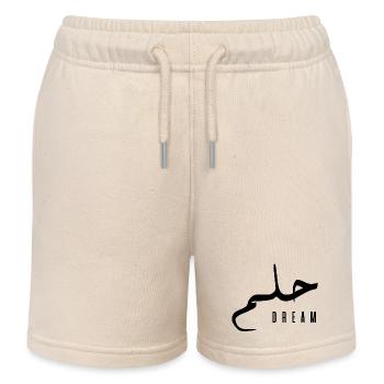 Hilm en arabe - dream - Short de jogging enfant bio Stanley/Stella - écru doux - Devant