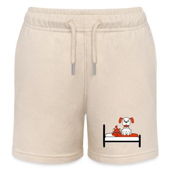 Lit pour chien Chat Deux amis Équipe Chaton 2 Équipage - Short de jogging enfant bio Stanley/Stella - écru doux - Devant