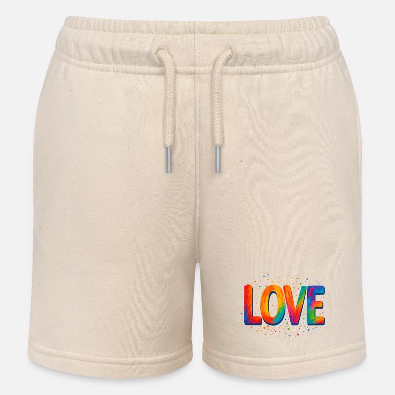 AMOUR - Short de jogging enfant bio Stanley/Stella - écru doux