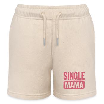 Dicton Single Mama Power - Short de jogging enfant bio Stanley/Stella - écru doux - Devant