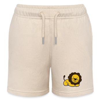 lion cub - Kids Organic Sweat Shorts by Stanley/Stella - soft Ecru - Front