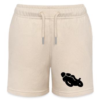 motorrad rennen biker - Kinder Organic Joggingshorts Mini Bolter von Stanley/Stella - Natur - Vorne