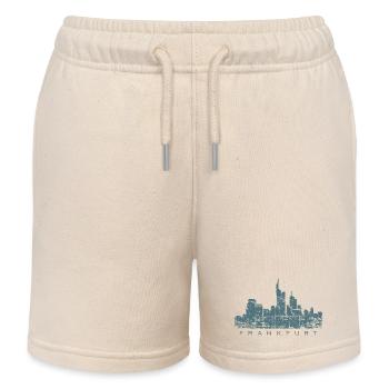 Frankfurter Skyline (Vintage/Blau) Frankfurt - Kinder Organic Joggingshorts Mini Bolter von Stanley/Stella - Natur - Vorne