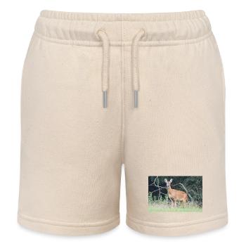 Reh Wald - Kinder Organic Joggingshorts Mini Bolter von Stanley/Stella - Natur - Vorne