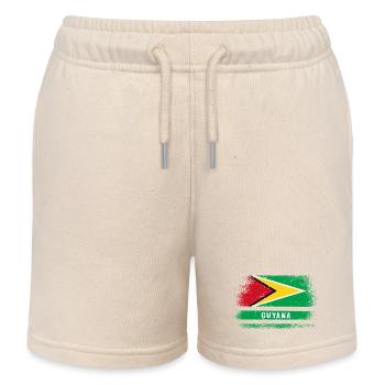 Guyana Vintage Flagge - Kinder Organic Joggingshorts Mini Bolter von Stanley/Stella - Natur - Vorne