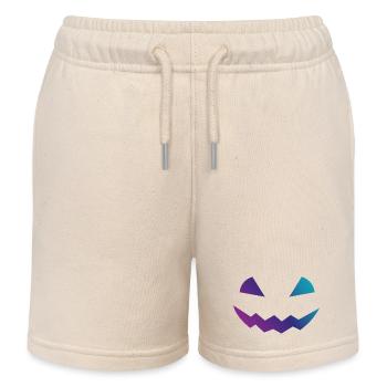 Halloween Kürbis Design Gesicht verkleidungen - Kinder Organic Joggingshorts Mini Bolter von Stanley/Stella - Natur - Vorne