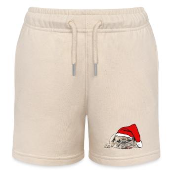Carlin de Noël - Short de jogging enfant bio Stanley/Stella - écru doux - Devant