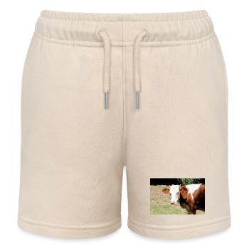 Kuh Poster - Kinder Organic Joggingshorts Mini Bolter von Stanley/Stella - Natur - Vorne