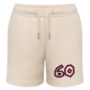 60. 60 ANS. 60e ANNIVERSAIRE. ANNIVERSAIRE 60 ANS. - Short de jogging enfant bio Stanley/Stella - écru doux - Devant