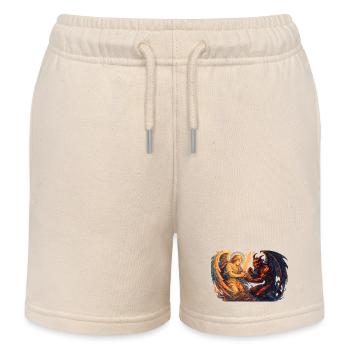 Celestial Archangel vs Infernal Beast - Kids Organic Sweat Shorts by Stanley/Stella - soft Ecru - Front