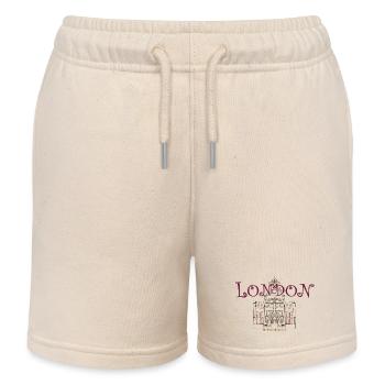 London, Kensington, Museum of Art, Hand Drawing - Kids Organic Sweat Shorts by Stanley/Stella - soft Ecru - Front