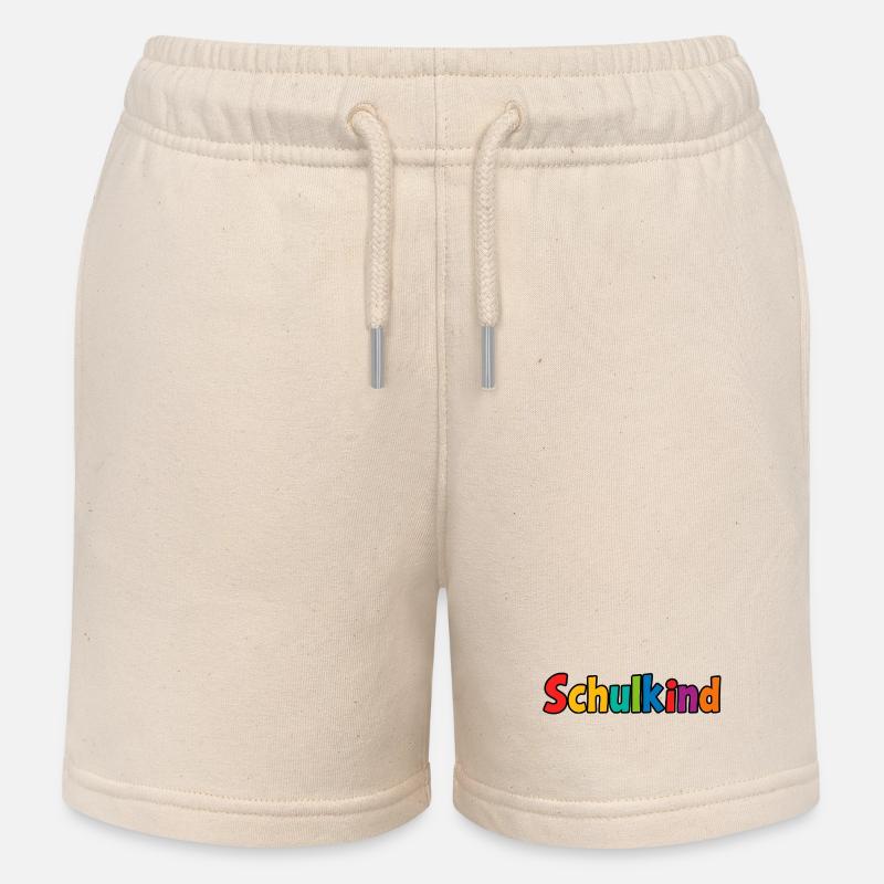 Écolier coloré - Short de jogging enfant bio Stanley/Stella - écru doux