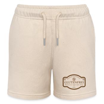 Weizen Ist Nicht Mein Ding Glutenfrei Badge - Kinder Organic Joggingshorts Mini Bolter von Stanley/Stella - Natur - Vorne