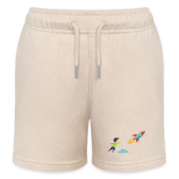 Kid Rocket Launch Abenteuer - Kinder Organic Joggingshorts Mini Bolter von Stanley/Stella - Natur - Vorne