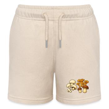 Waldpilze Mix Illustration - Kinder Organic Joggingshorts Mini Bolter von Stanley/Stella - Natur - Vorne