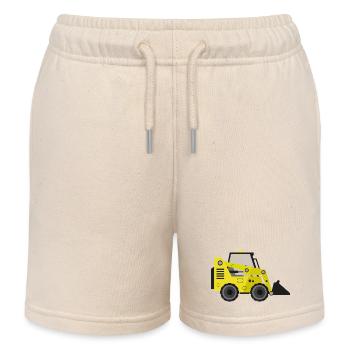 Excavator - Kids Organic Sweat Shorts by Stanley/Stella - soft Ecru - Front
