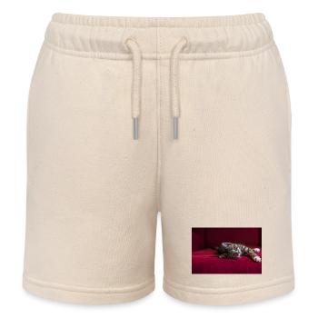 Süße getigerte Babykatze, liegend, Fotografie - Kinder Organic Joggingshorts Mini Bolter von Stanley/Stella - Natur - Vorne