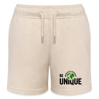 Unique Globe Vert - Short de jogging enfant bio Stanley/Stella - écru doux - Devant