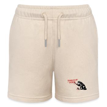 Blood RedTW Wolf Font - Kids Organic Sweat Shorts by Stanley/Stella - soft Ecru - Front