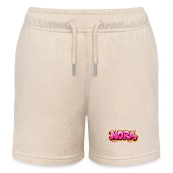 NORA GRAFFITI NAME FOR PERFECT GIFT PRINTABLE  - Short de jogging enfant bio Stanley/Stella - écru doux - Devant