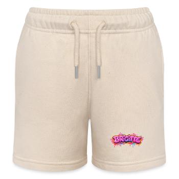 LIAM GRAFFITI NAME FOR PERFECT GIFT PRINTABLE on - Kids Organic Sweat Shorts by Stanley/Stella - soft Ecru - Front