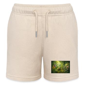 Herbes magiques - Short de jogging enfant bio Stanley/Stella - écru doux - Devant