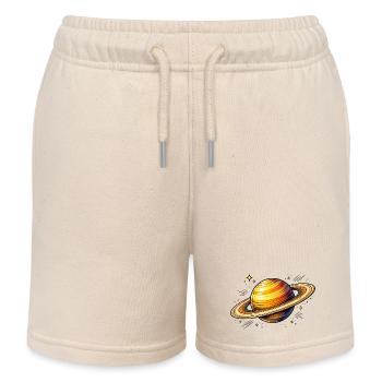 Planet Saturn  - Kinder Organic Joggingshorts Mini Bolter von Stanley/Stella - Natur - Vorne